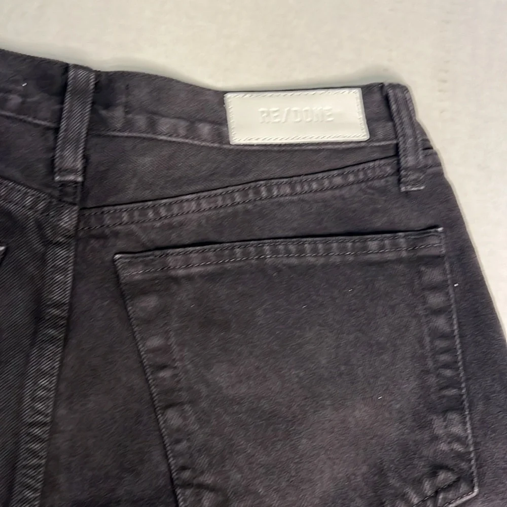 RE/DONE SKINNY BOOT BLACK RAW HEM JEANS 26